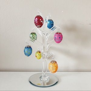 AVON Elegant Egg Glass Tree Hand Blown Mini Eggs